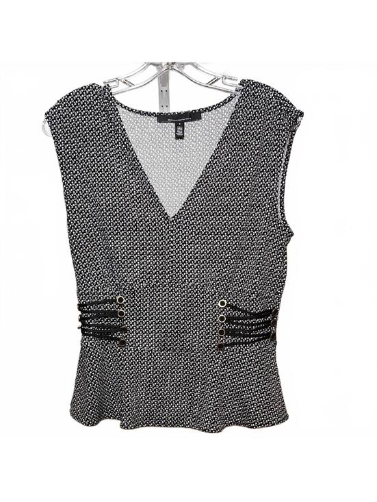 White House Black Market Tops - DUPLICATED - White House Black Market | Monochrome Patterned Blouse | S